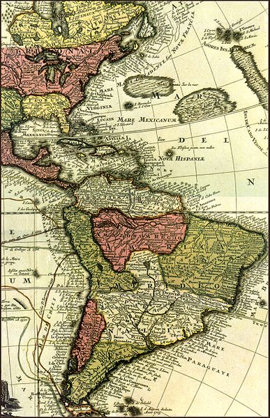carte caraibes 1700